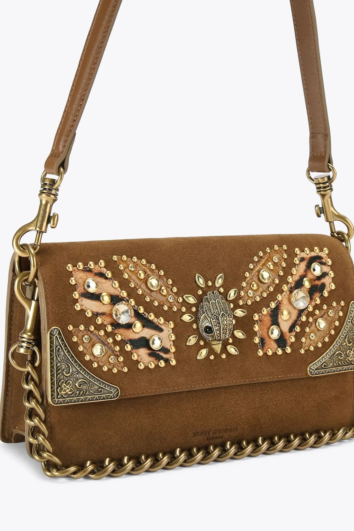 KURT GEIGER LONDON  SLOANE SOFT SHOULDER  en color MARRON  (2)