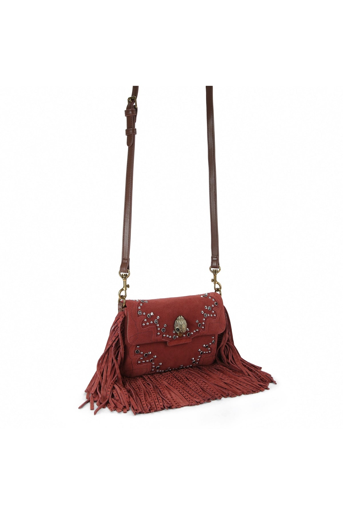 KURT GEIGER LONDON K SM OXFORD FRINGE SHOOUL en color BURDEOS  (4)