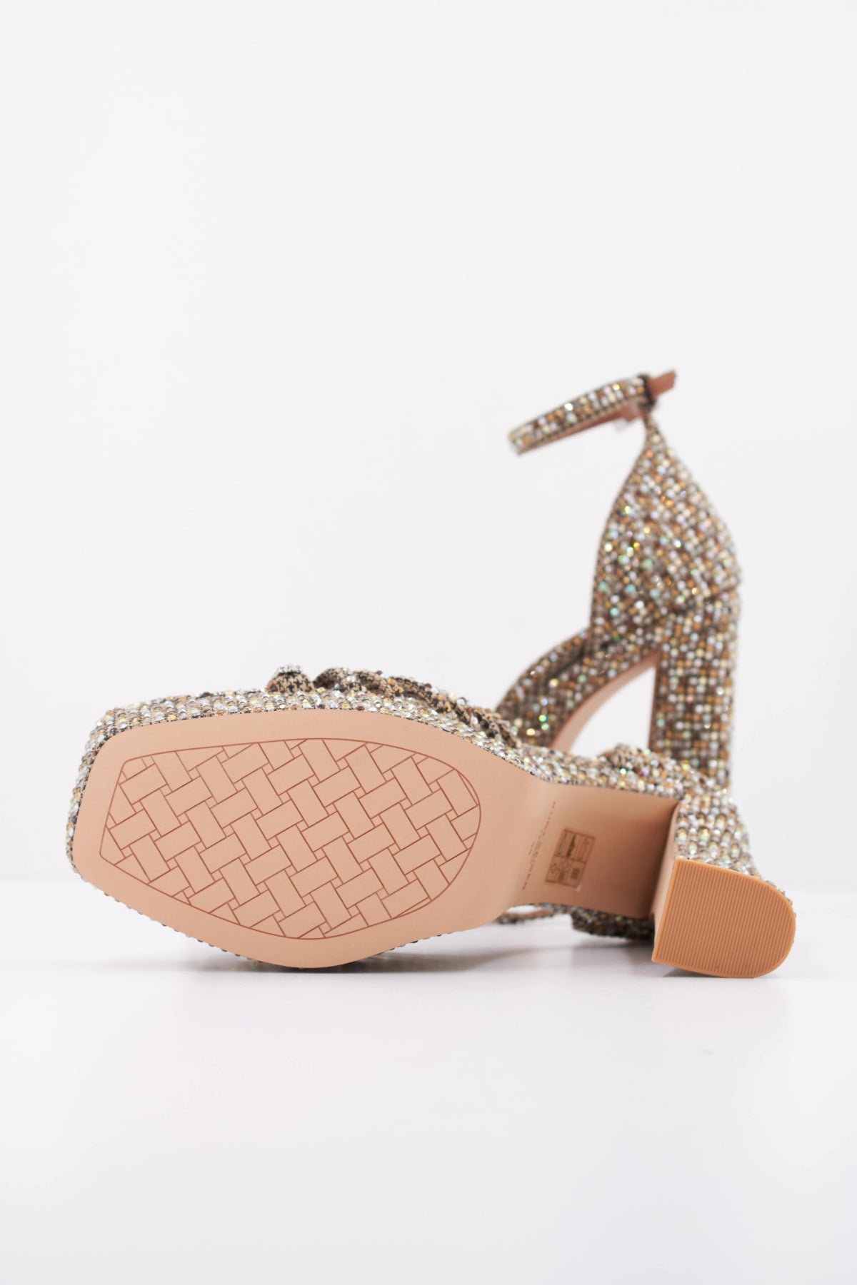KURT GEIGER LONDON K CRYSTAL STRAP PLATFORM en color BRONCE  (5)