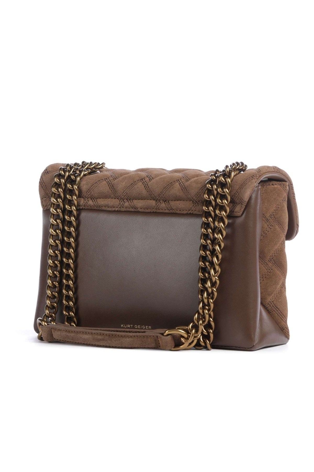 KURT GEIGER LONDON  LEATHER KENSINGTON BAG  en color MARRON  (2)