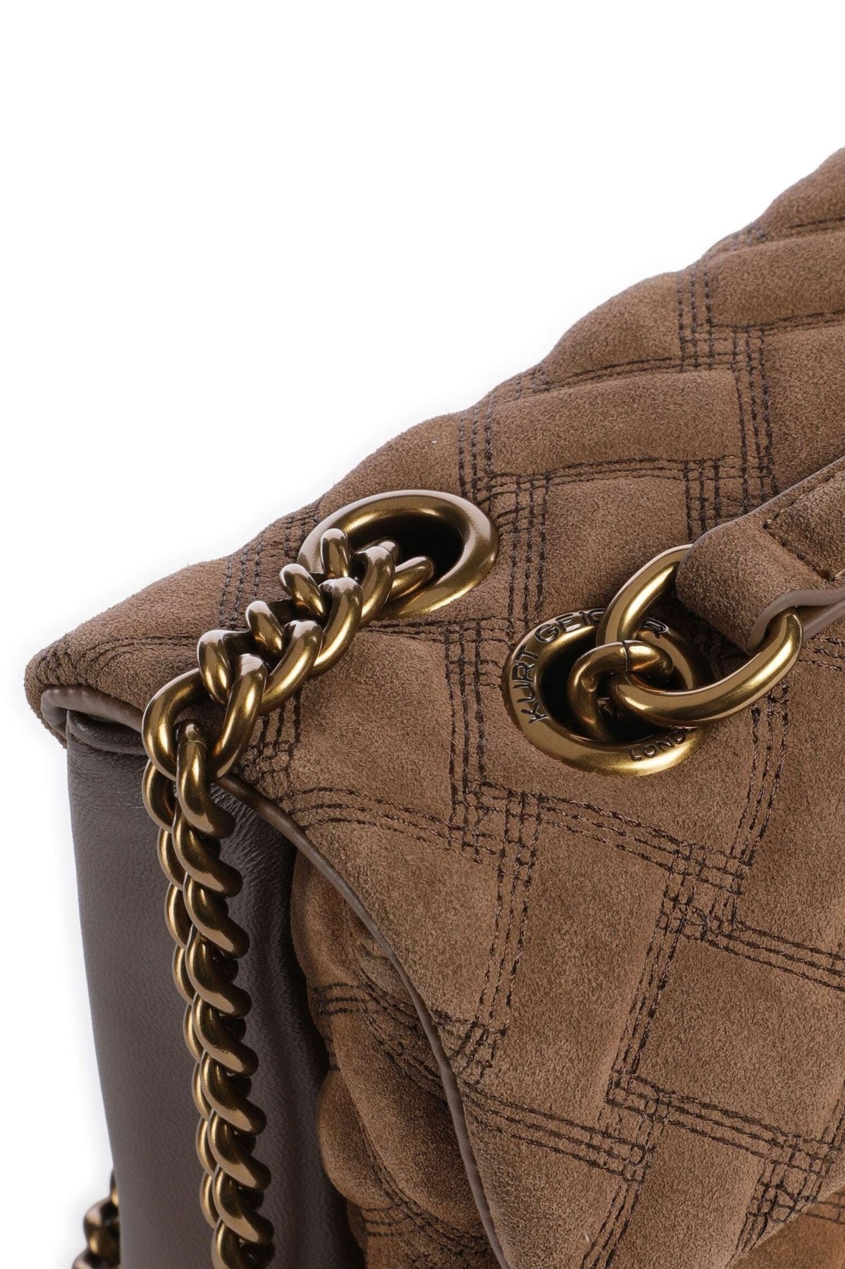 KURT GEIGER LONDON  LEATHER KENSINGTON BAG  en color MARRON  (3)