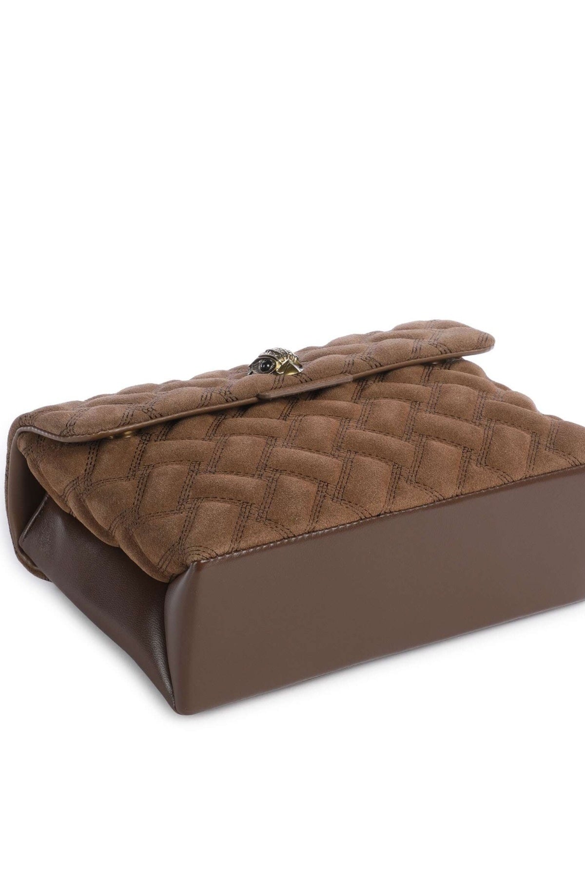 KURT GEIGER LONDON  LEATHER KENSINGTON BAG  en color MARRON  (4)