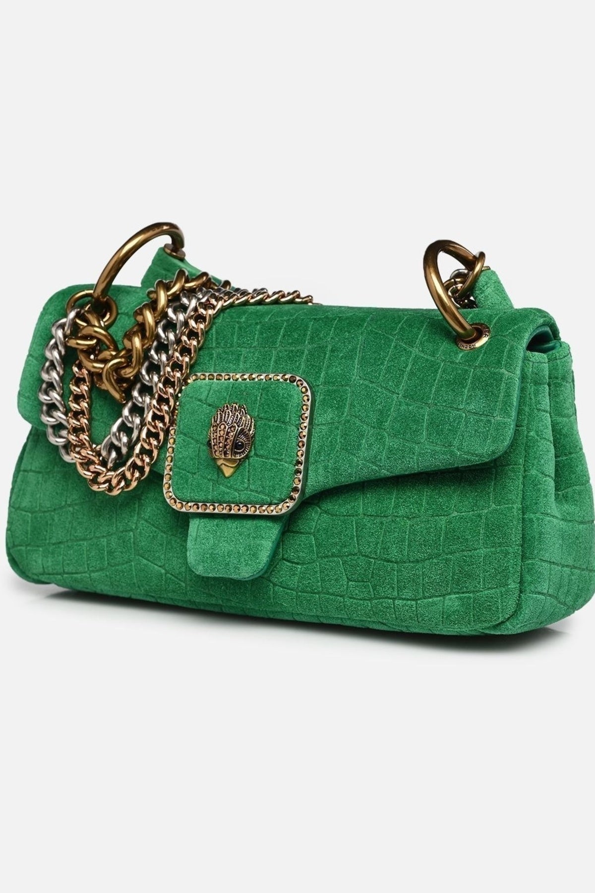 KURT GEIGER LONDON  PIMLICO BAG CHAIN  en color VERDE  (2)