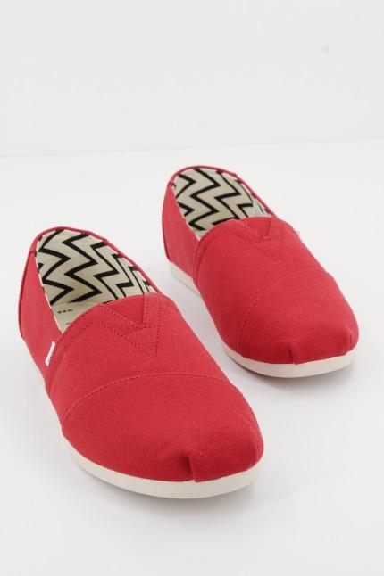 TOMS RED RECYCLED COTTON CANVAS en color ROJO  (2)