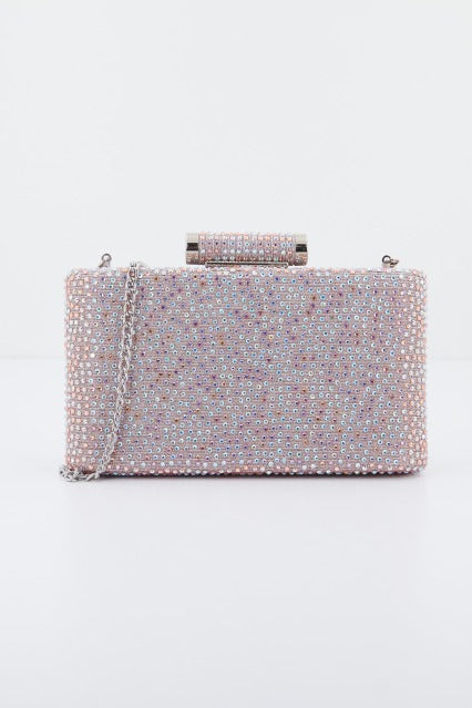 MENBUR M BOLSO FIESTA CLUTCH GLITTERS en color ROSA  (1)