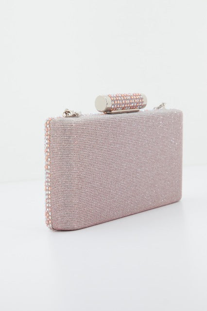 MENBUR M BOLSO FIESTA CLUTCH GLITTERS en color ROSA  (2)