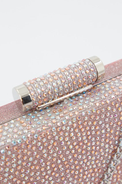 MENBUR M BOLSO FIESTA CLUTCH GLITTERS en color ROSA  (4)