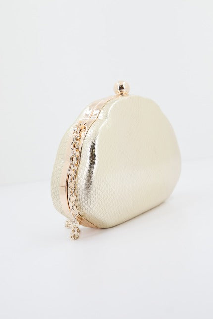 MENBUR M BOLSO FIESTA METALIZADO ANIM en color ORO  (2)