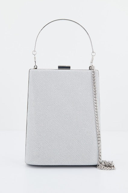 MENBUR M BOLSO FIESTA GLITTERS en color PLATA  (1)