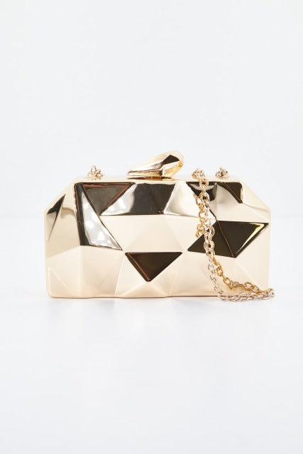 MENBUR M BOLSO CLUTCH METALIZADO en color ORO  (2)