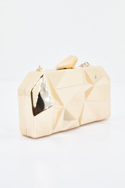 MENBUR M BOLSO CLUTCH METALIZADO en color ORO  (1)