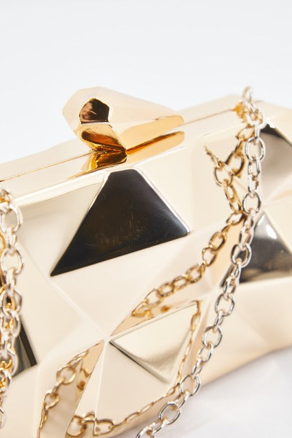 MENBUR M BOLSO CLUTCH METALIZADO en color ORO  (4)