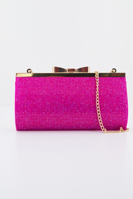 MENBUR M BOLSO CARTERA DETALLE STRASS en color ROSA  (1)