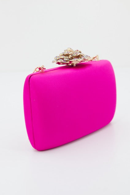 MENBUR M BOLSO FIESTA CLUTCH DETALLE en color ROSA  (2)