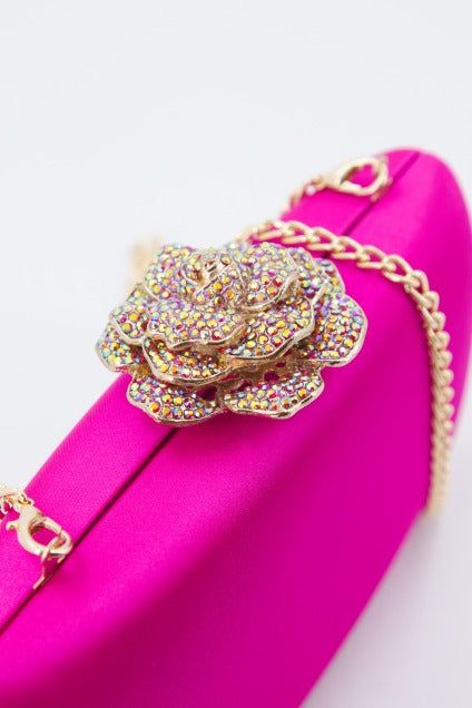 MENBUR M BOLSO FIESTA CLUTCH DETALLE en color ROSA  (4)