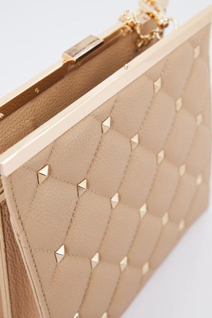MENBUR M BOLSO ACOLCHADO DETALLE TACH en color MARRON CLARO  (3)