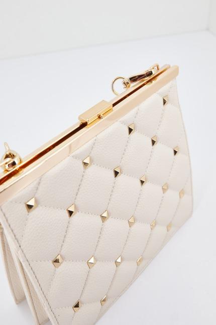 MENBUR M BOLSO ACOLCHADO DETALLE TACH en color BLANCO  (3)