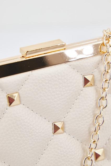 MENBUR M BOLSO ACOLCHADO DETALLE TACH en color BLANCO  (4)