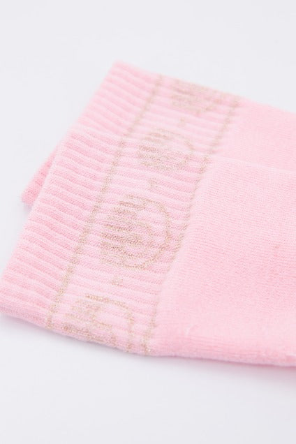 CHIARA FERRAGNI MAXI LOGOMANIA LUREX SOCKS en color ROSA  (4)