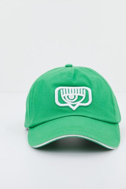 CHIARA FERRAGNI EYELIKE BASEBALL CAP en color VERDE  (1)