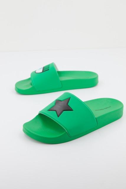 CHIARA FERRAGNI EYE STAR SLIDERS en color VERDE  (2)