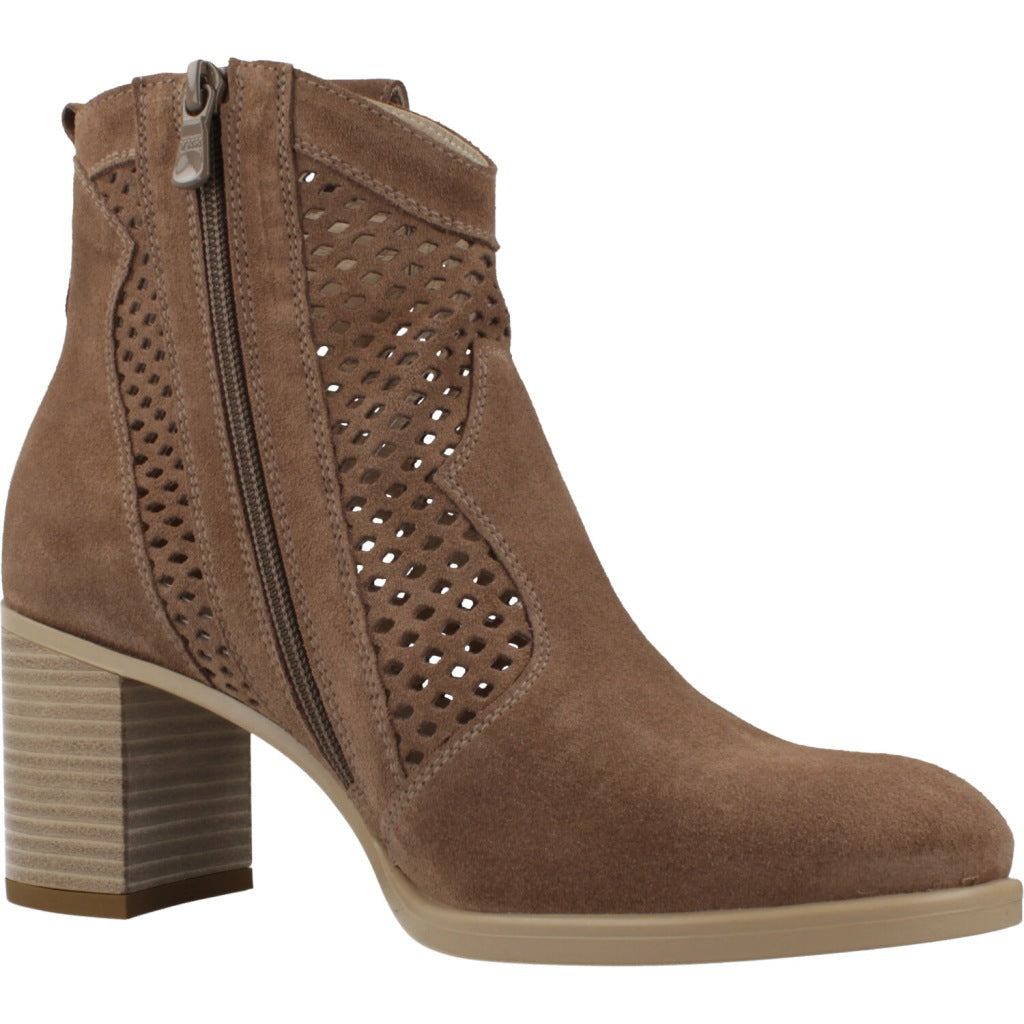 NERO GIARDINI BOTIN TACON VELOUR en color MARRON  (5)