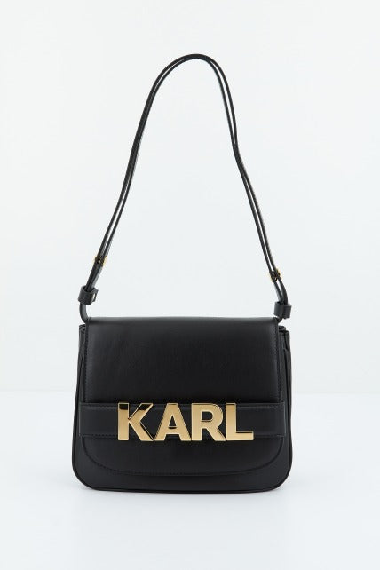 KARL LAGERFELD K/LETTERS FLAP CROSSBODY en color NEGRO  (1)