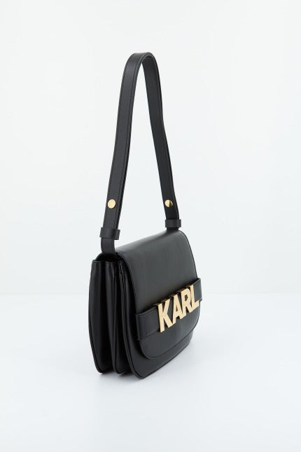 KARL LAGERFELD K/LETTERS FLAP CROSSBODY en color NEGRO  (2)