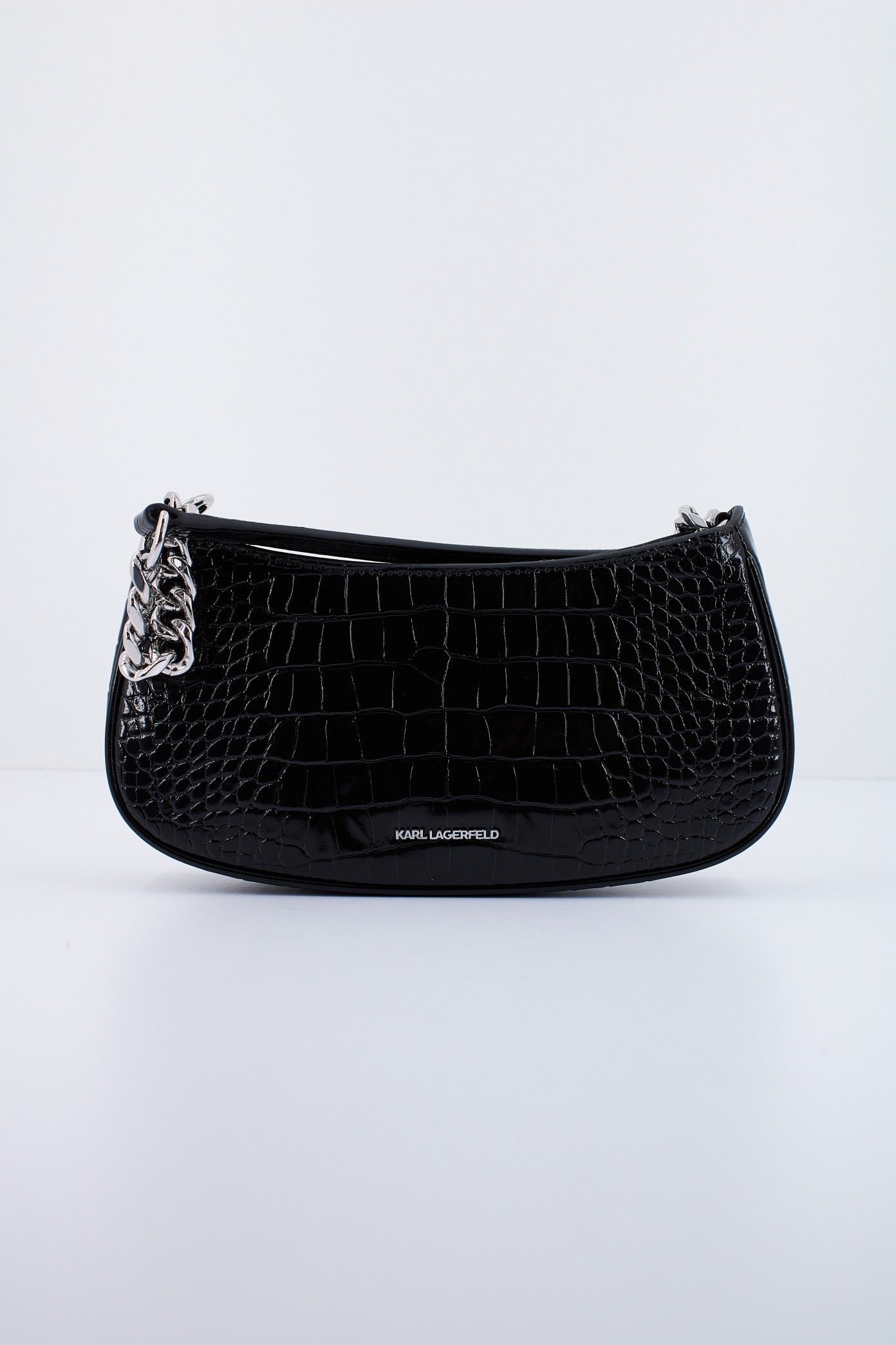 KARL LAGERFELD KAMEO SHOULDERBAG CROC en color NEGRO  (3)