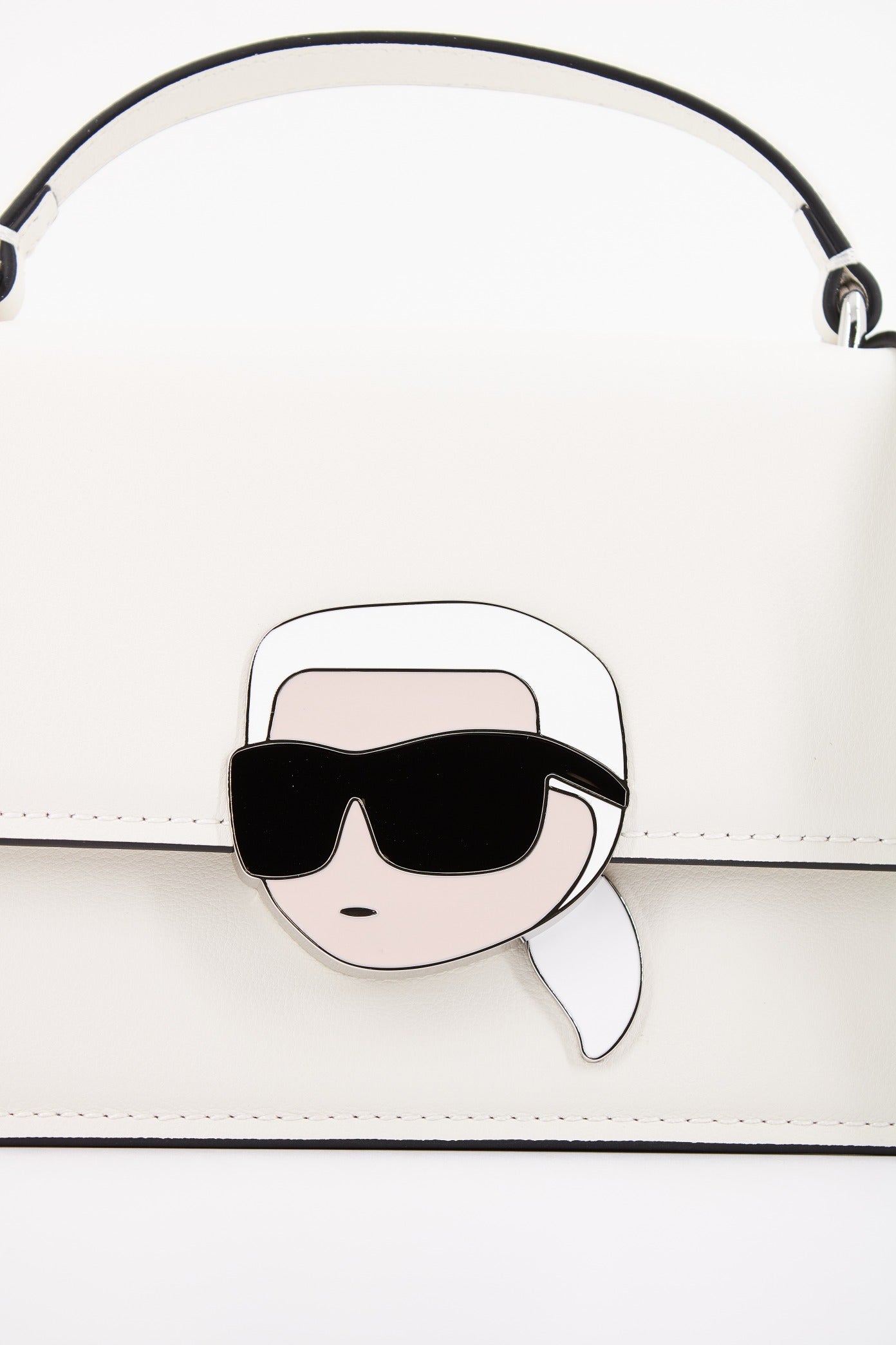 KARL LAGERFELD K/IKONIK . LEATHER CB LO en color BLANCO  (4)