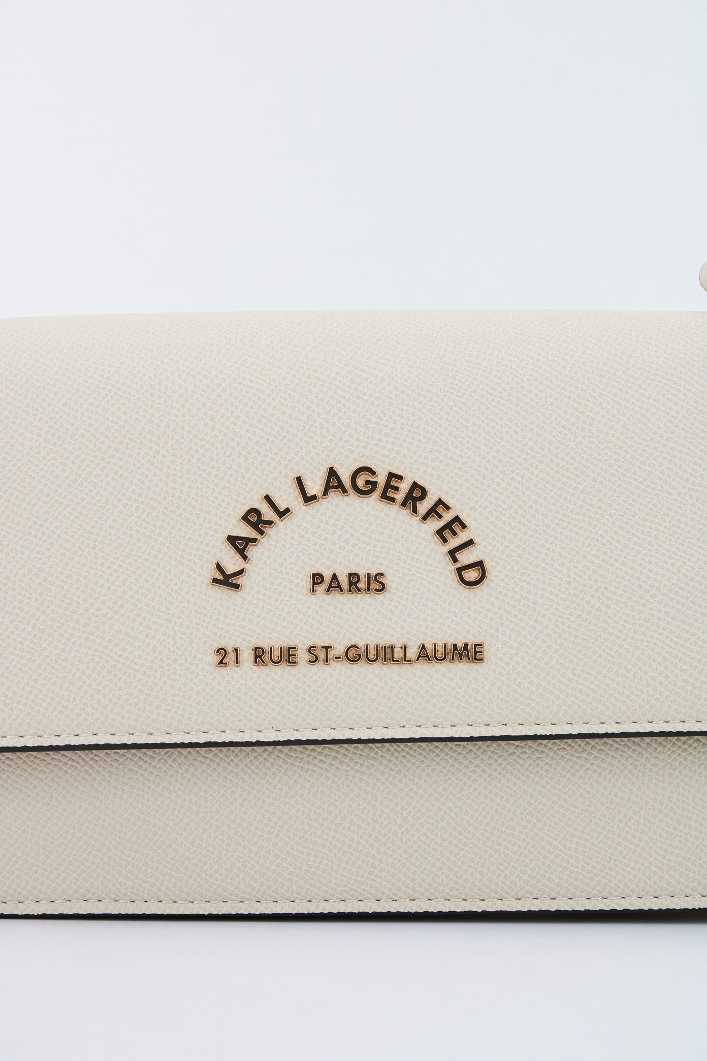 KARL LAGERFELD METAL FLAP SHB en color BEIS  (4)