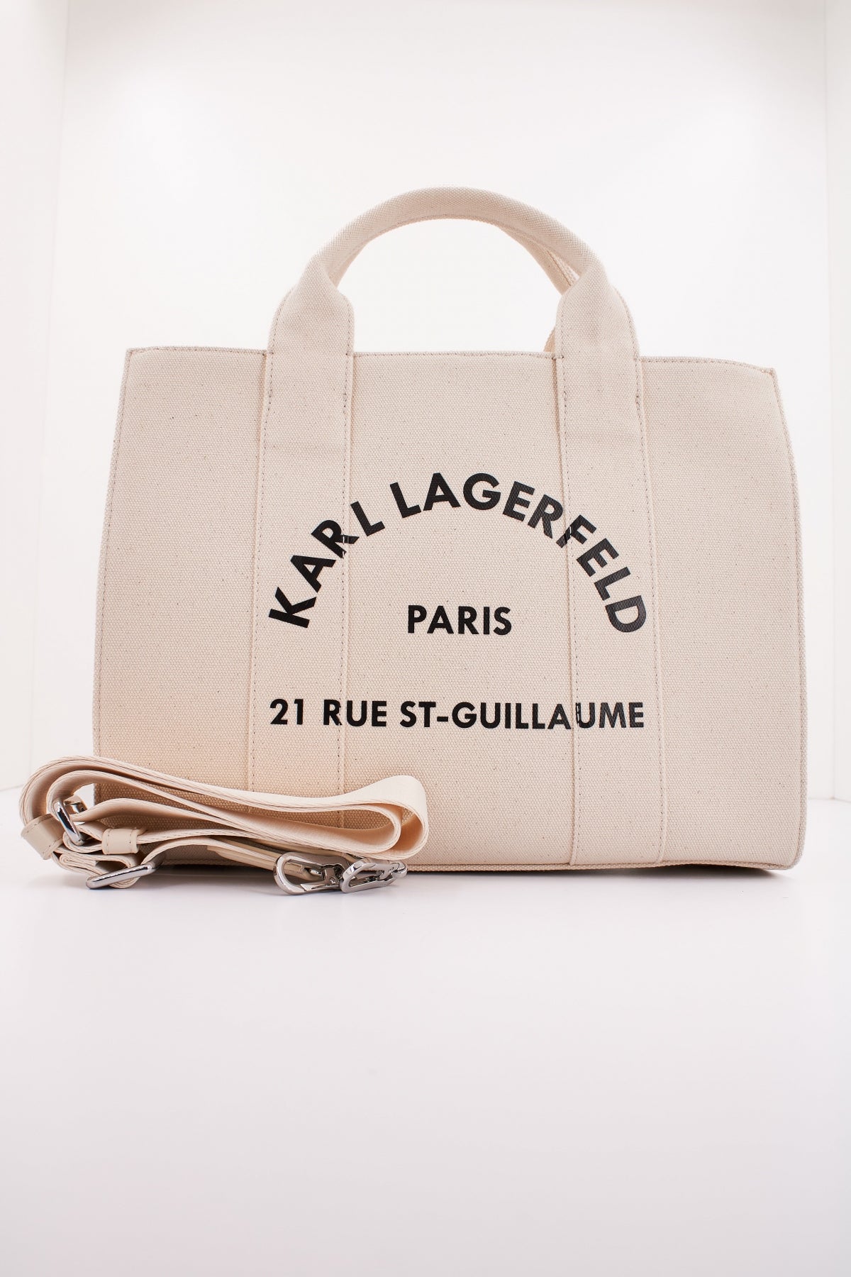 KARL LAGERFELD RSG SQUARE MEDIUM TOTE en color BLANCO  (1)