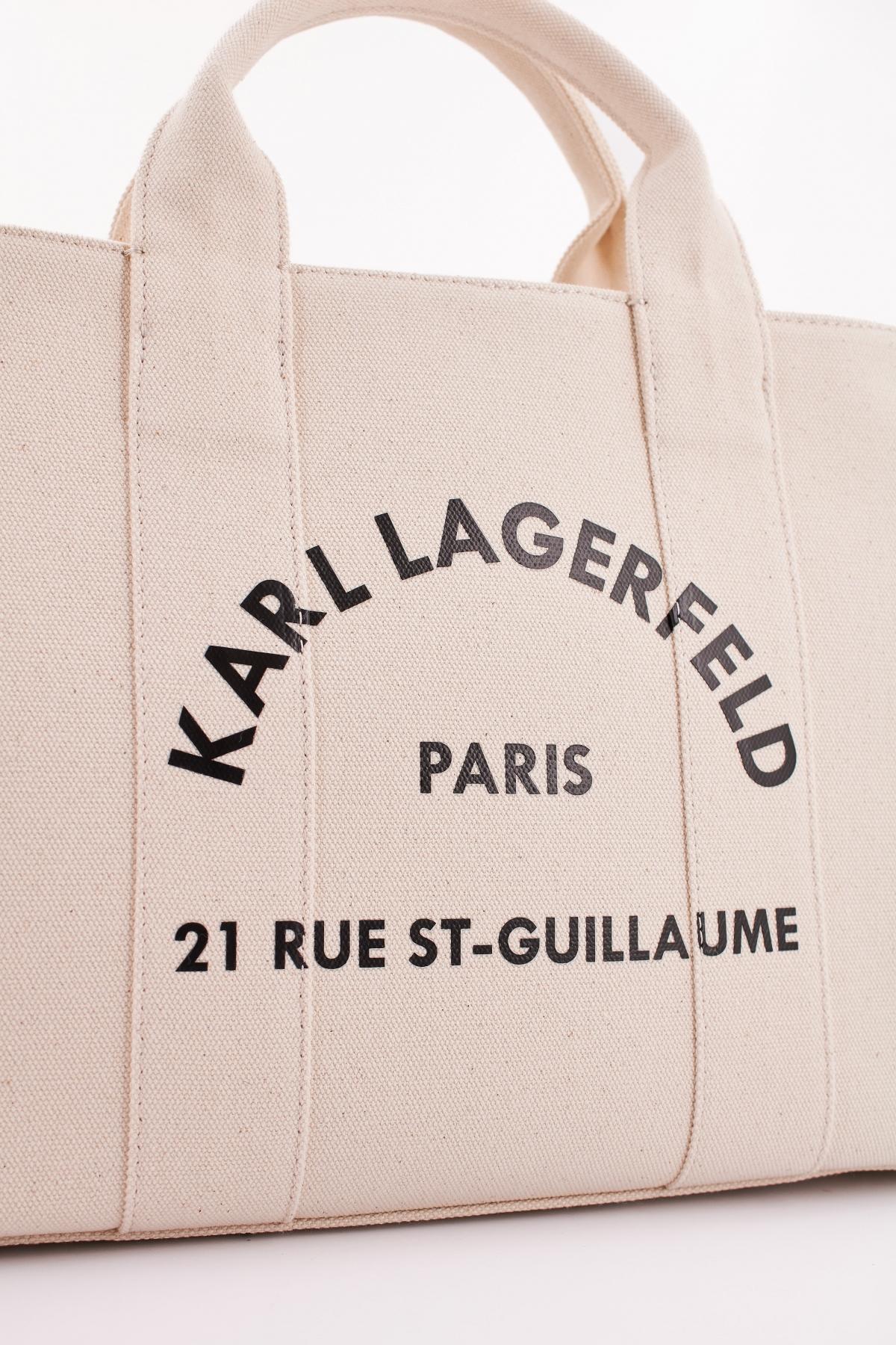 KARL LAGERFELD RSG SQUARE MEDIUM TOTE en color BLANCO  (4)