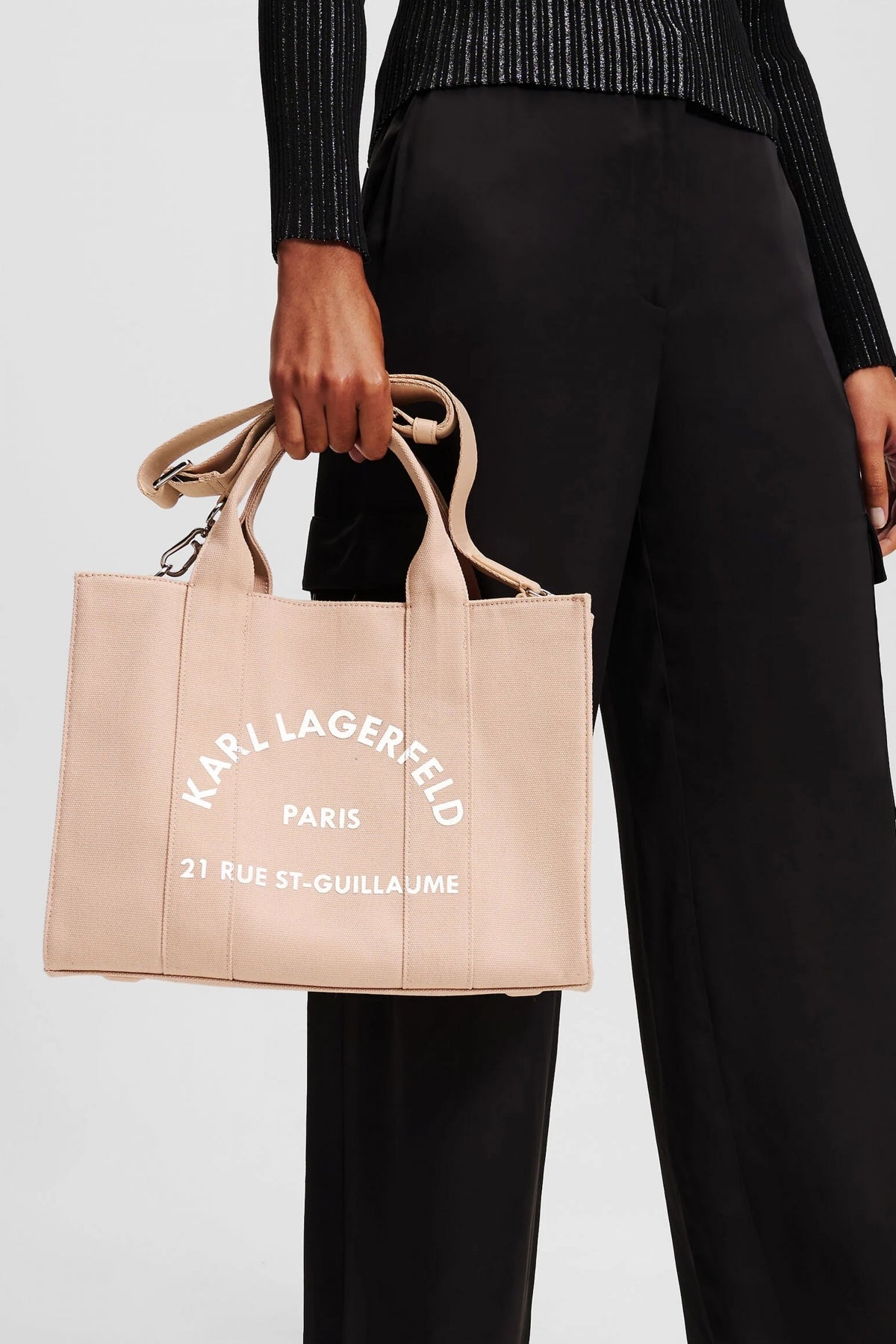 KARL LAGERFELD RSG SQUARE MEDIUM TOTE en color ROSA  (4)