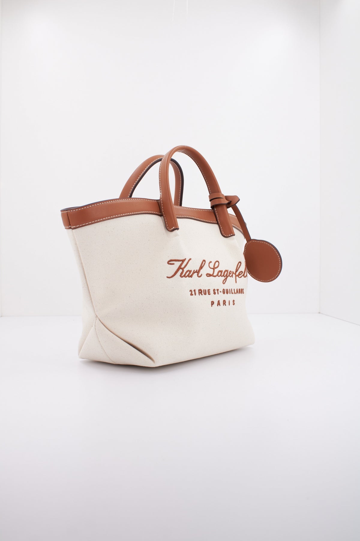 KARL LAGERFELD HOTEL KARL SM TOTE CANVAS en color BLANCO  (2)