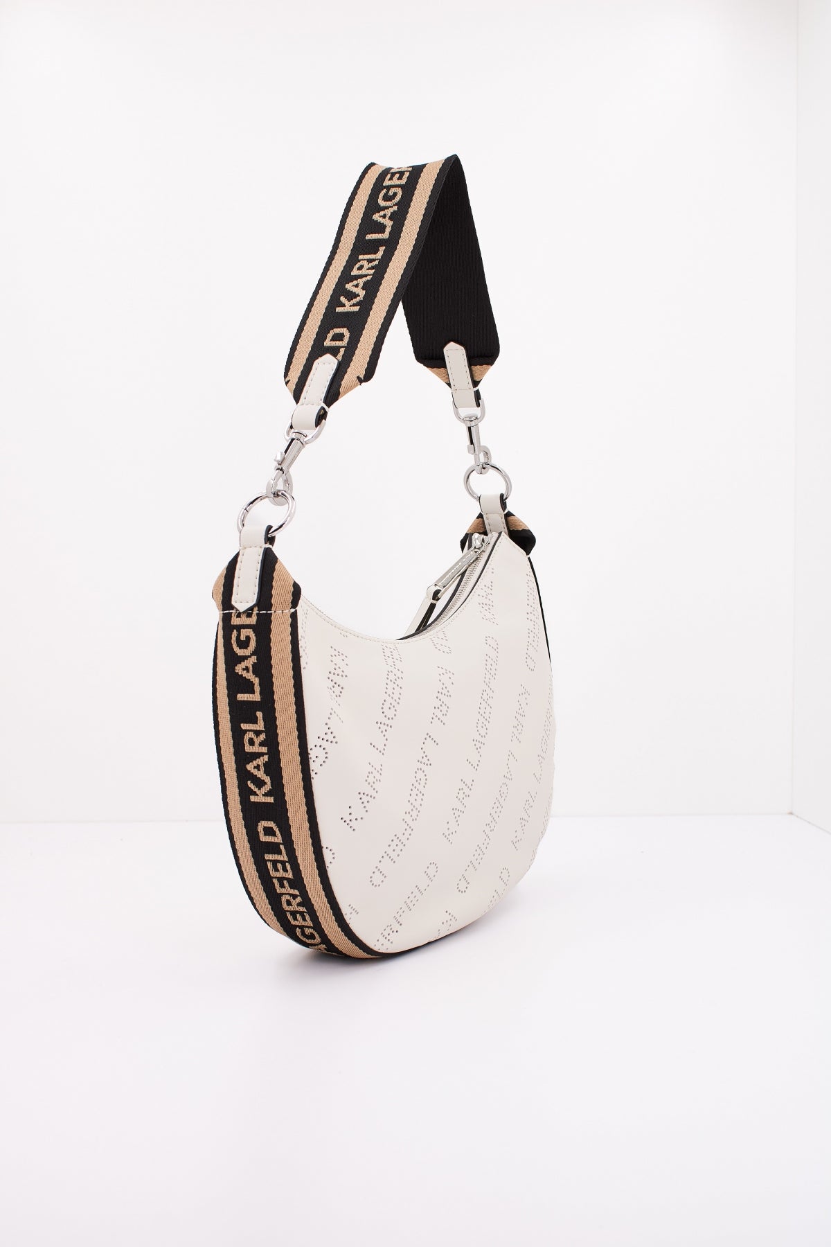 KARL LAGERFELD K/MOON SM SHOULDERBAG en color BLANCO  (2)