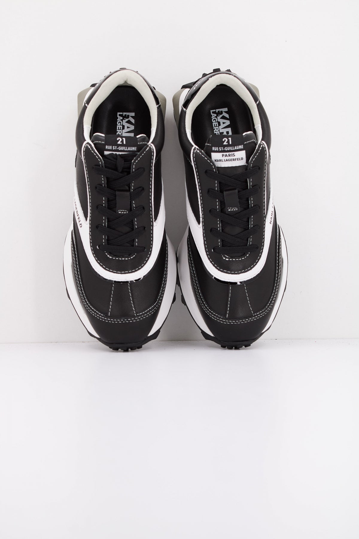 KARL LAGERFELD ZONE NFT LO LACE LTHR en color NEGRO  (3)