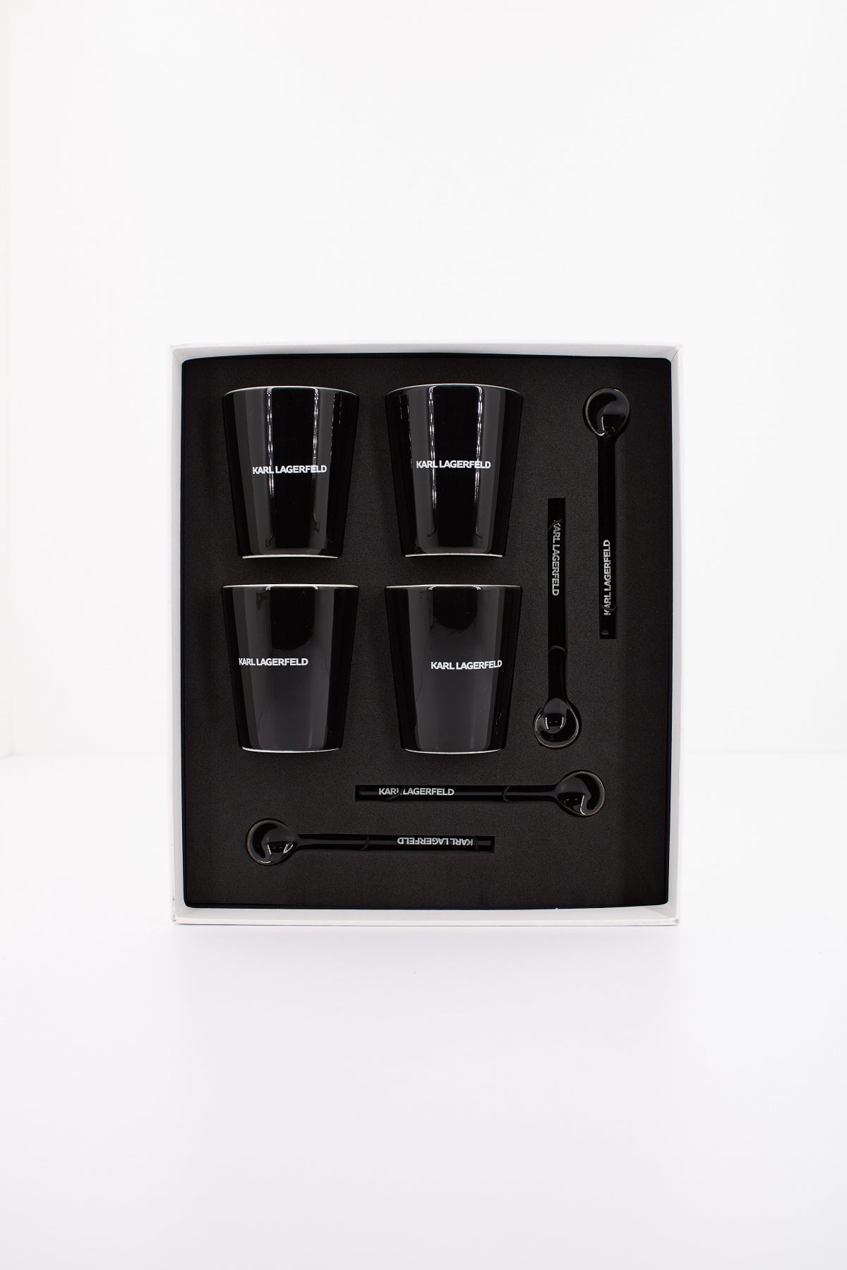 KARL LAGERFELD K/ESSENTIAL COFFEE SET en color NEGRO  (2)