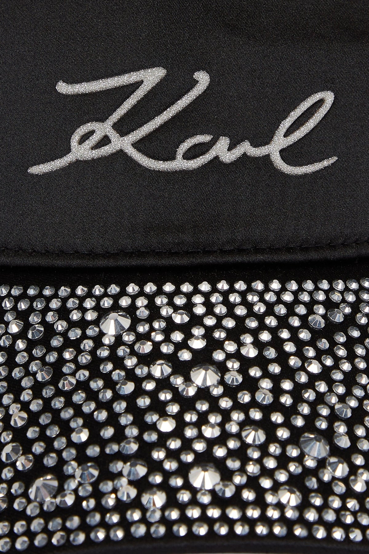 KARL LAGERFELD K/SIGNATURE GLITTER STUD C en color NEGRO  (3)