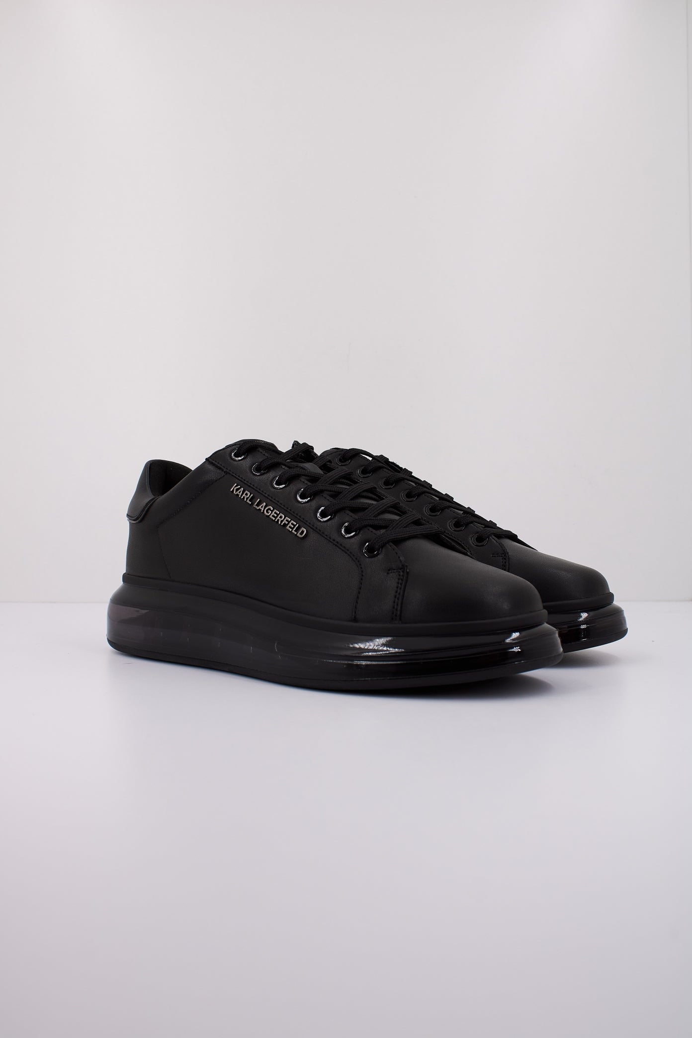 KARL LAGERFELD KAPRI KUSHION LO LACE LTHR en color NEGRO  (2)