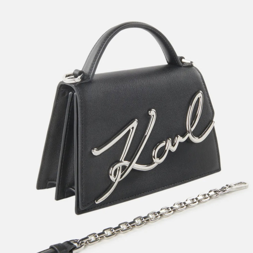 KARL LAGERFELD SIGNATURE . MD CROSSBODY en color NEGRO  (5)