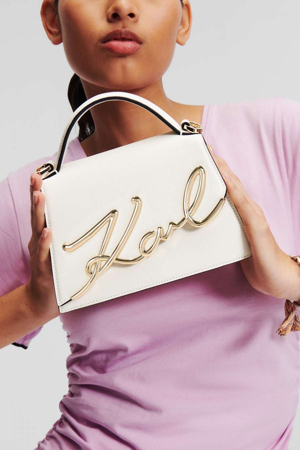 KARL LAGERFELD K SIGNATURE . SM CROSSBO en color BLANCO  (4)