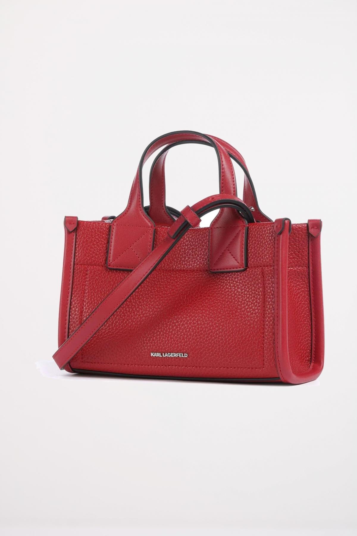 KARL LAGERFELD SKUARE SM TOTE GRAINY en color ROJO  (2)