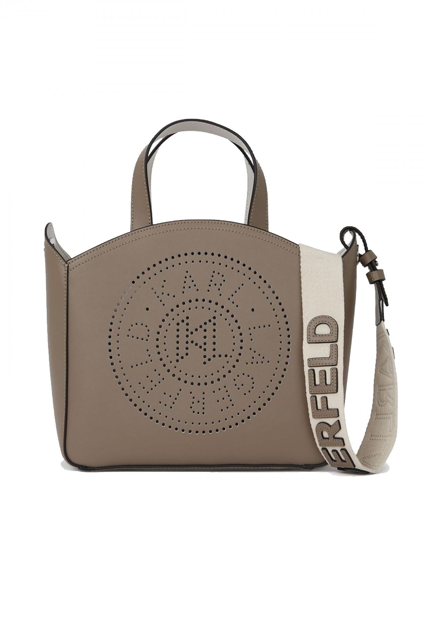KARL LAGERFELD K CIRCLE SM TOTE PERFORATE en color BEIS  (1)
