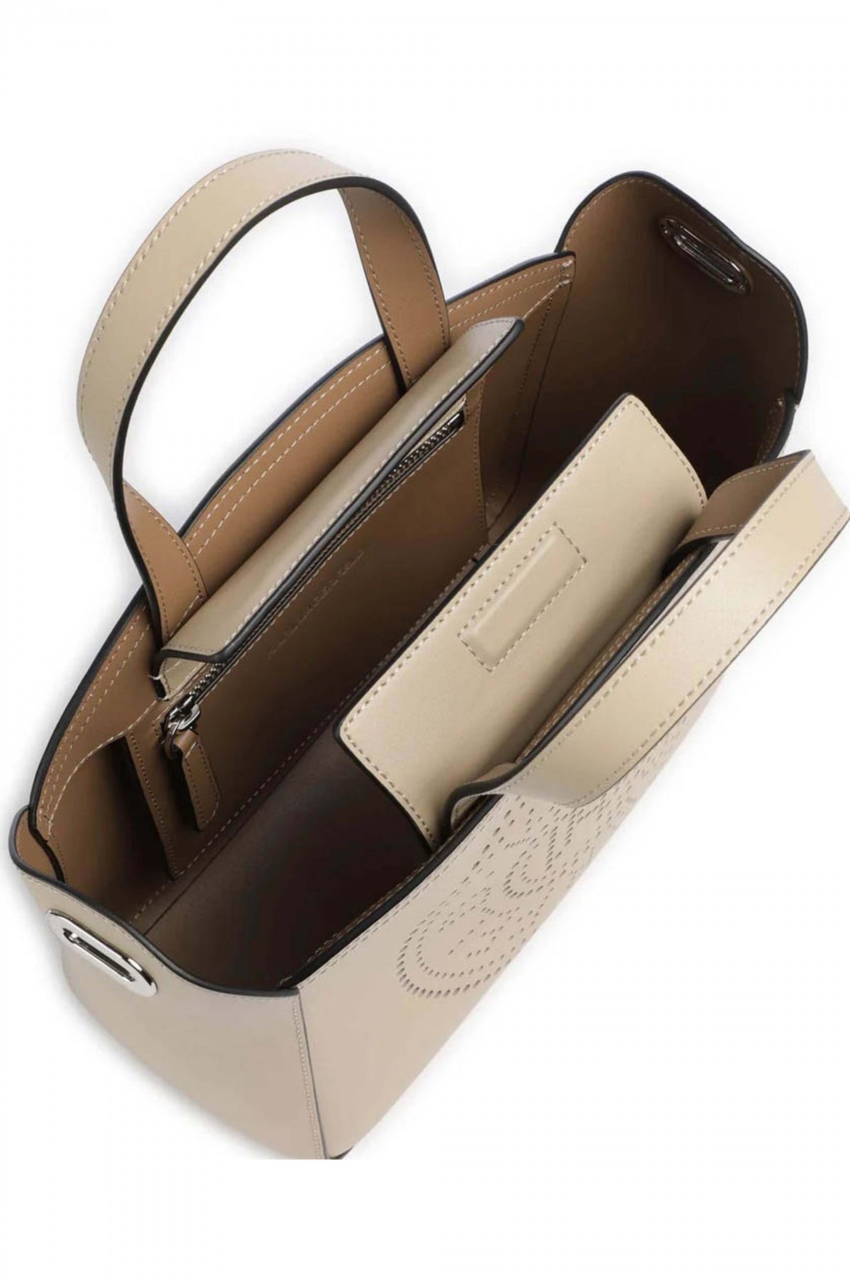KARL LAGERFELD K CIRCLE SM TOTE PERFORATE en color BEIS  (3)