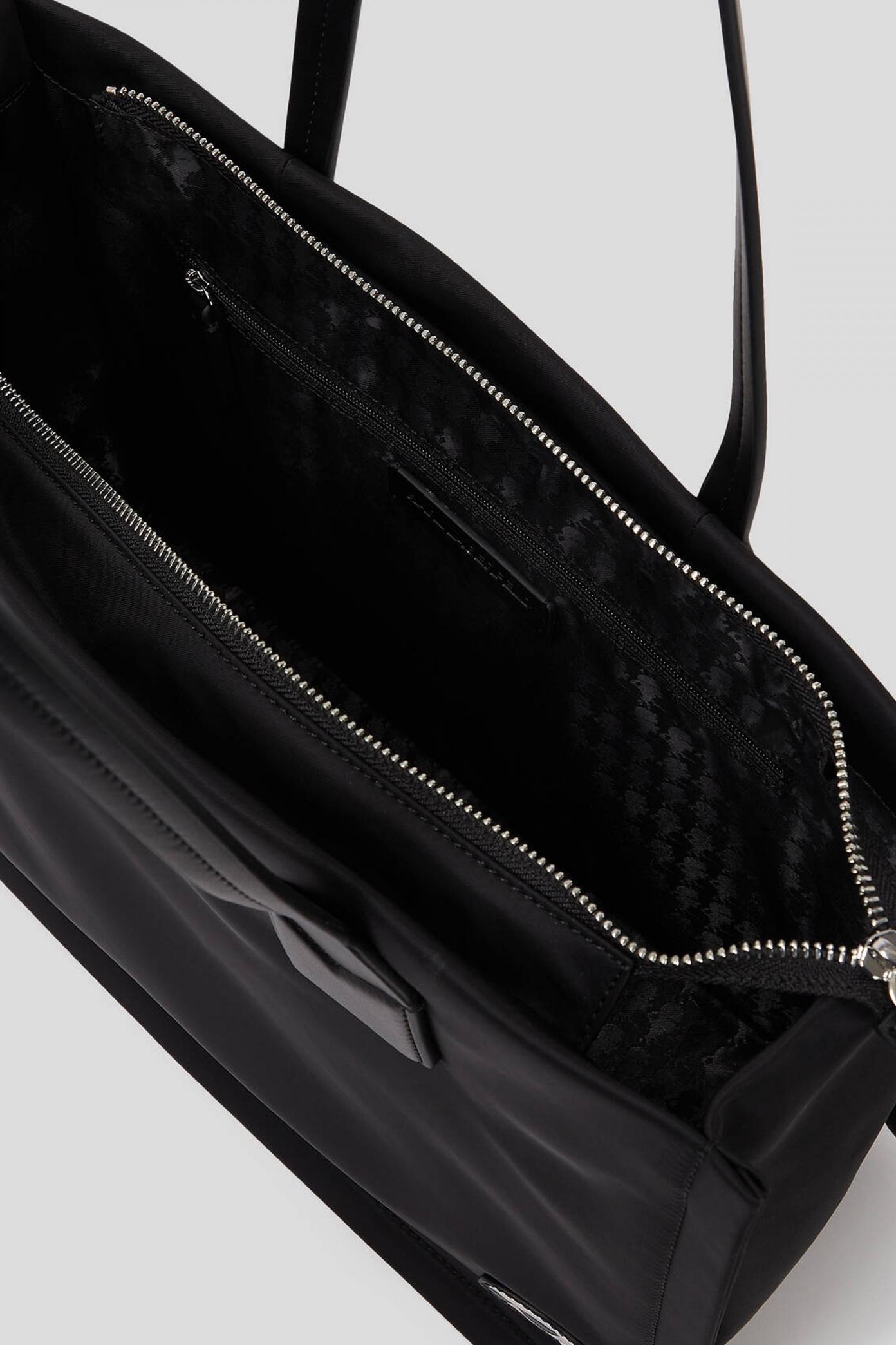 KARL LAGERFELD IKON NYLON MD SQUARE TOTE en color NEGRO  (3)