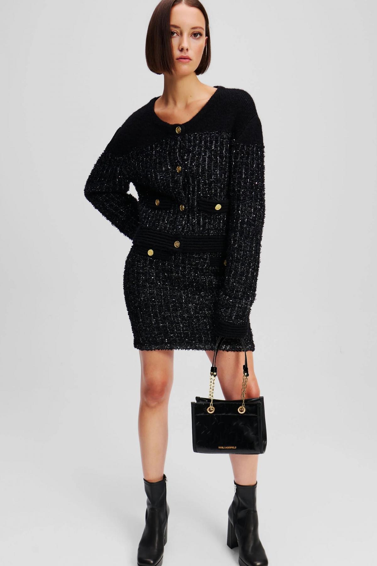 KARL LAGERFELD SKUARE SP SHINY MONO SM TO en color NEGRO  (4)