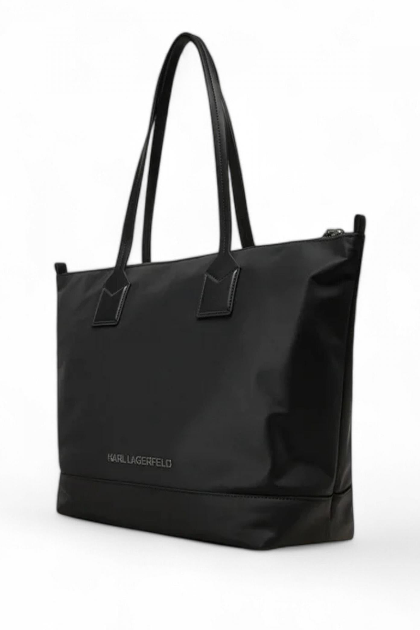 KARL LAGERFELD  IKON NYLON NFT LG TOTE en color NEGRO  (2)