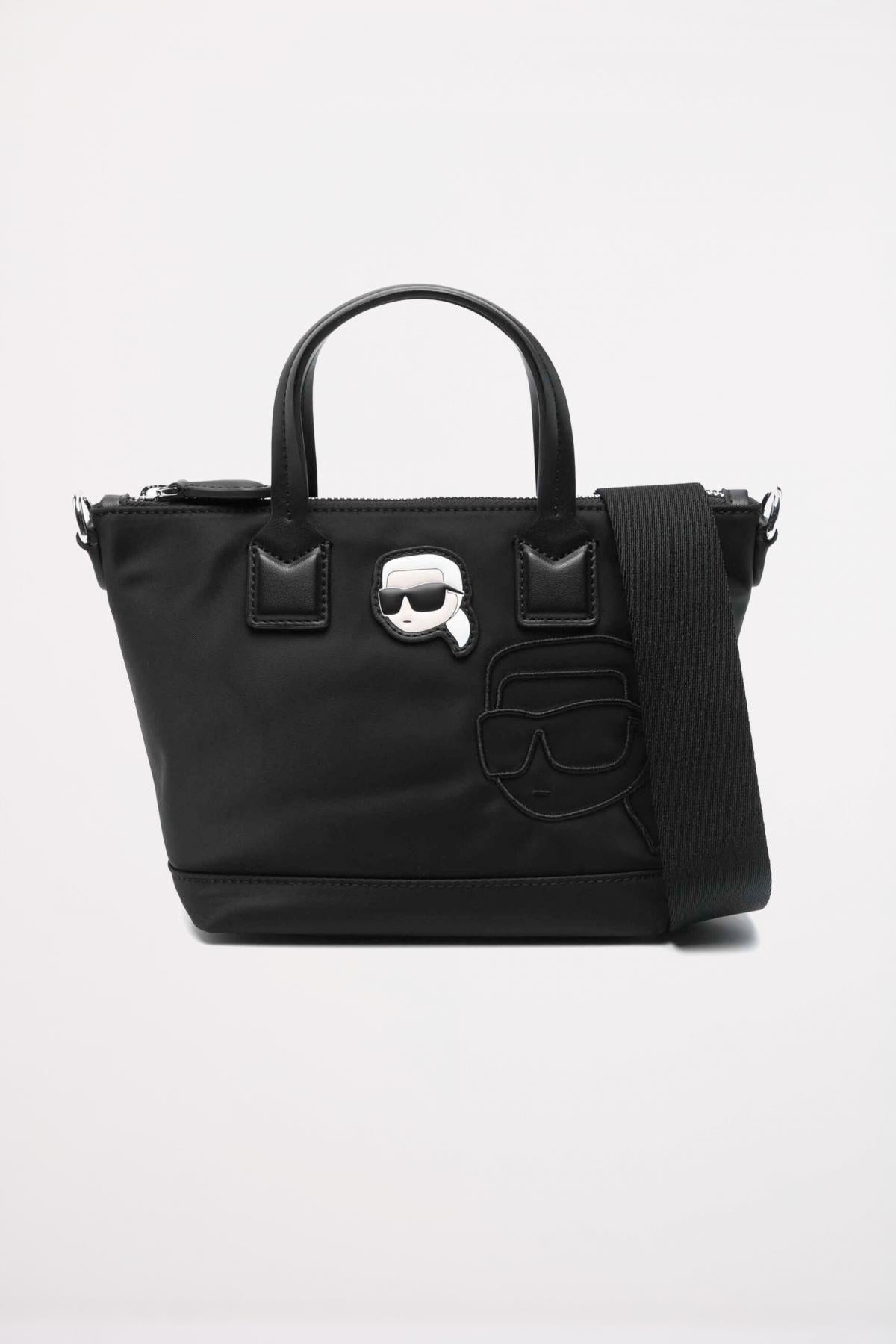 KARL LAGERFELD IKON NYLON NFT SM TOTE en color NEGRO  (1)