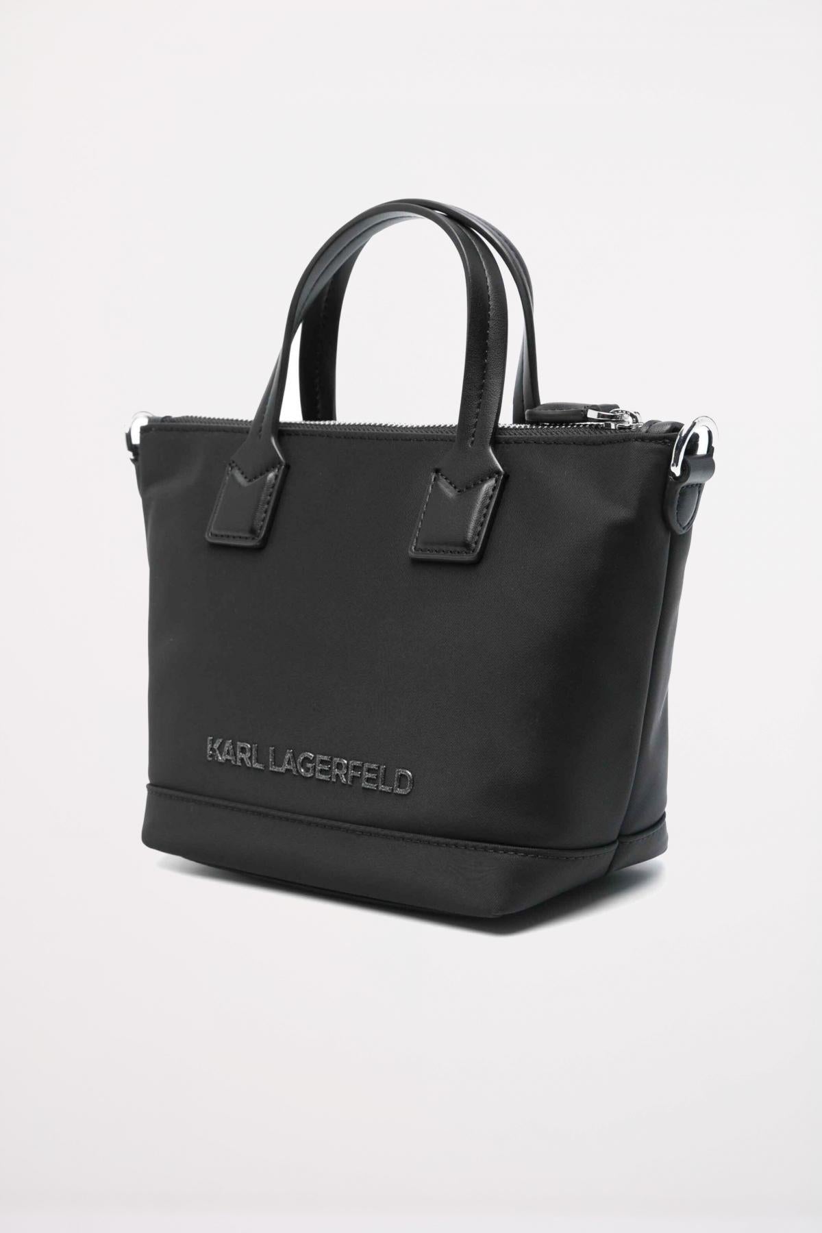 KARL LAGERFELD IKON NYLON NFT SM TOTE en color NEGRO  (2)